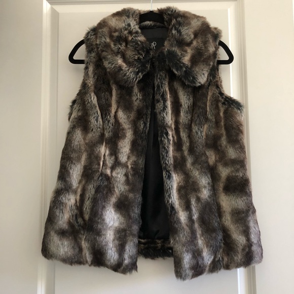 Rachel Zoe Faux Fur Vest XS NWOT - Picture 1 of 8